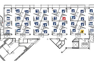 Clinic Management network benefits floor plan
